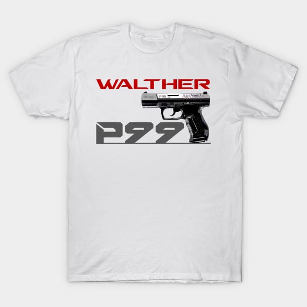 Handgun Walther P99 T-Shirt by Aim For The Face